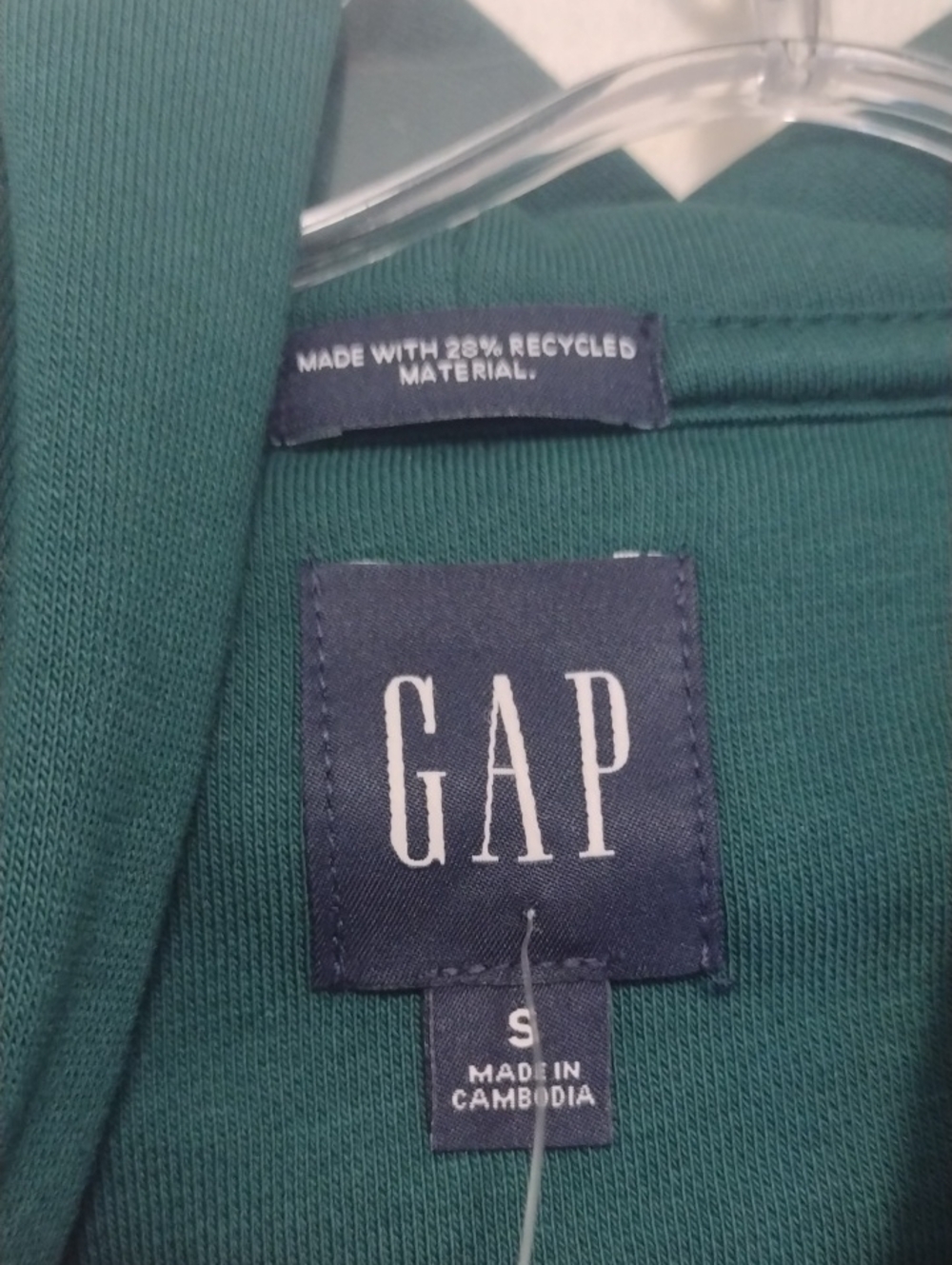 GAP Men's Green 'NAP' Pullover Hoodie (J698) - Picture 2 of 5